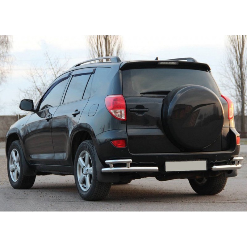 Задні куточки AK003-double (2 шт., нерж) для Toyota Rav 4 2006-2013 рр