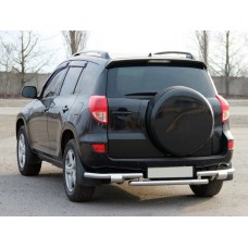 Задній захист AK005-2 (2 шт., нерж) для Toyota Rav 4 2006-2013 рр