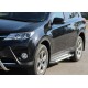 Бокові пороги Allmond Grey (2 шт., алюміній) для Toyota Rav 4 2013-2018 рр