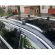 Поперечный багажник на интегрированые рейлинги (с ключем) Серые для Renault Kadjar