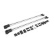 Перемычки на рейлинги без ключа Flybar V1 (2 шт) до 110 см, Серый для Renault Clio III 2005-2012 гг