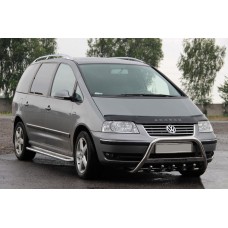 Кенгурятник WT003 (нерж) 51 мм, без напису для Volkswagen Sharan 2010- рр
