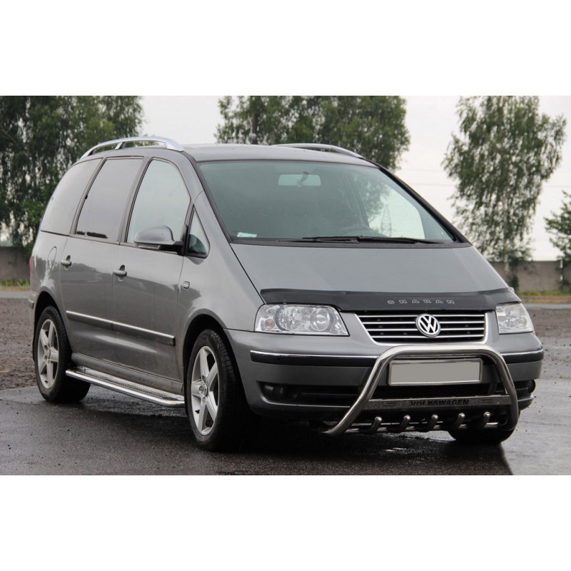 Кенгурятник WT003 (нерж) 51 мм, без напису для Volkswagen Sharan 2010- рр