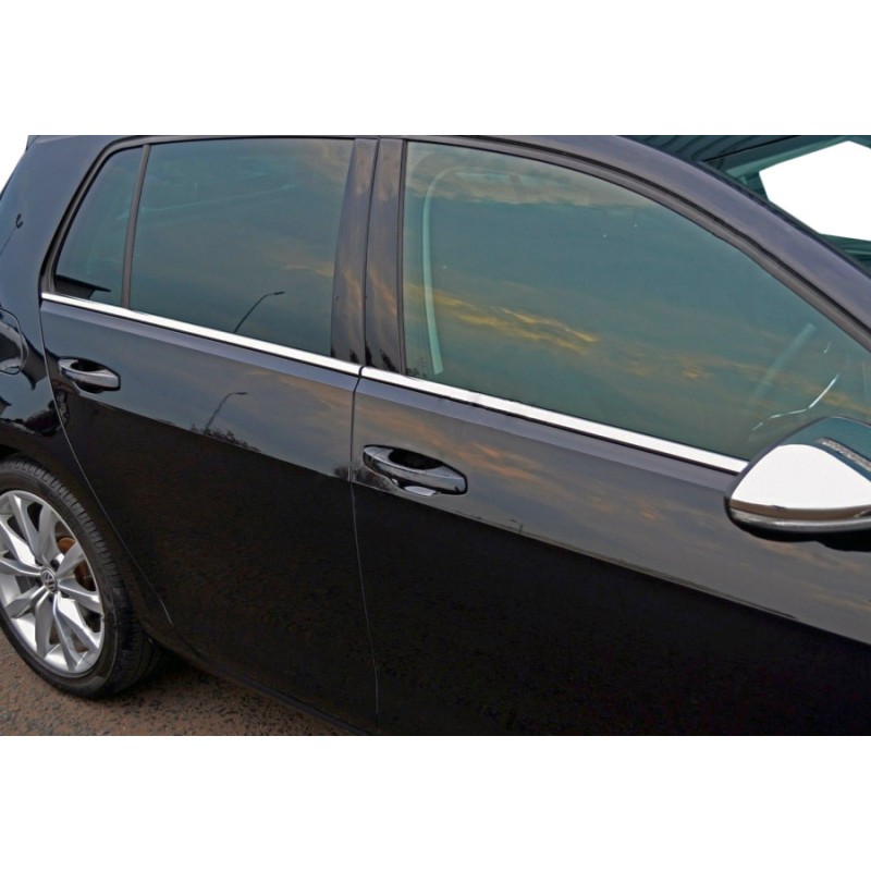 Нижні молдинги скла HB (4 шт, нерж) Carmos - Турецька сталь для Volkswagen Golf 7/E-Golf