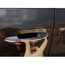 Накладки на ручки плоскі (4 шт, нерж) для Volkswagen Passat СС 2008- рр