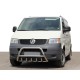 Кенгурятник WT003 (нерж) 60мм, з написом для Volkswagen T5 Transporter 2003-2010 рр