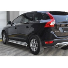 Бічні труби BB004 (2 шт, нерж) для Volvo XC60 2009-2017 рр