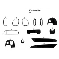 Накладки на панель (Meric) для Chevrolet Corvette C5 (1997-2004)