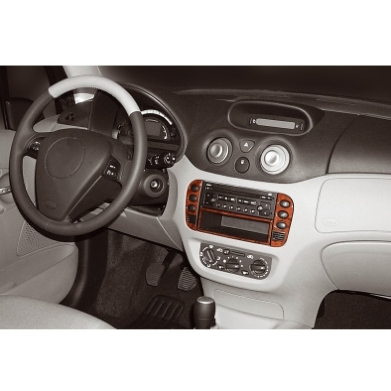 Накладки на панель (2001-2004) Карбон для Citroen C-3 рр