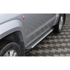 Боковые пороги Line (2 шт, алюм) для Volkswagen Amarok 2010-2022 гг