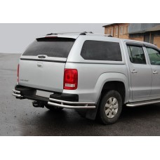 Задні куточки AK003-Double (2 шт., нерж) для Volkswagen Amarok 2010-2022 рр