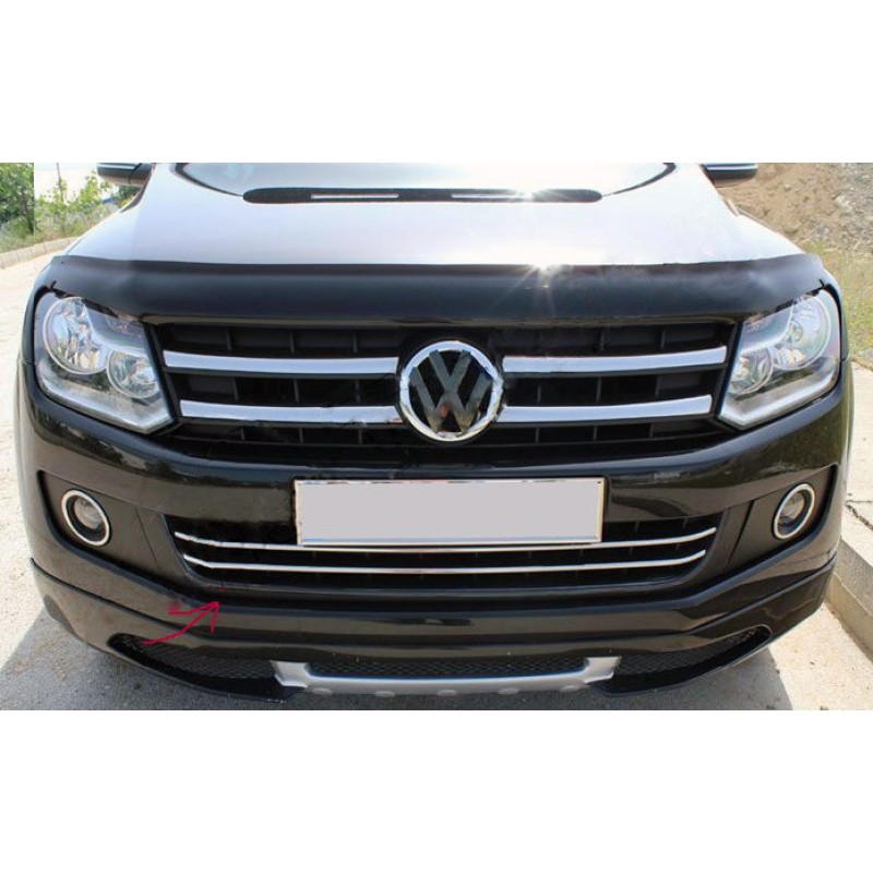 Накладки на передний бампер (2 шт, нерж) для Volkswagen Amarok 2010-2022 гг