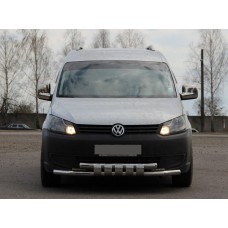 Передний ус Shark ST015 (нерж) для Volkswagen Caddy 2010-2015 гг