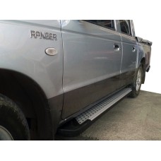Бокові пороги Allmond Grey (2 шт., алюм) для Ford Ranger 2007-2011 рр