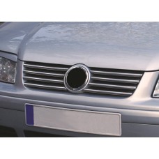 Накладки на решітку (8 шт, нерж) для Volkswagen Bora 1998-2004 рр