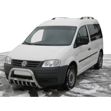 Кенгурятник WT003 (нерж) 50мм, без напису для Volkswagen Caddy 2004-2010 рр