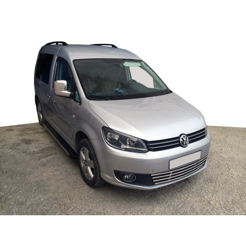 Накладки на зеркала Вариант 1 (2 шт) Хромированный пластик для Volkswagen Caddy 2015-2020 гг