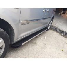 Молдинг дверной (4 шт, нерж) Макси база, Carmos - Турецкая сталь для Volkswagen Caddy 2010-2015 гг