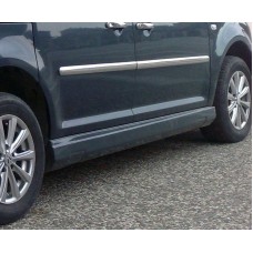 Боковые пороги Дьюз-модель (под покраску) для Volkswagen Caddy 2004-2010 гг