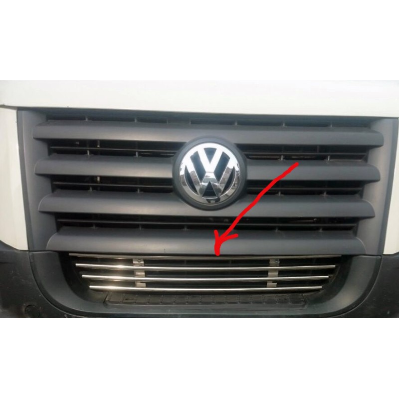 Решетка в бампер (нерж) для Volkswagen Crafter 2006-2016 гг
