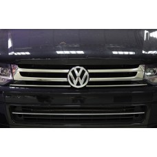 Хром Накладки на Решетку (Omsa, 4 шт, Нержавейка) для Volkswagen T5 2010-2015 гг