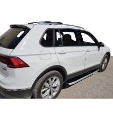 Бокові пороги Fullmond (2 шт., алюм) для Volkswagen Tiguan 2007-2016 рр