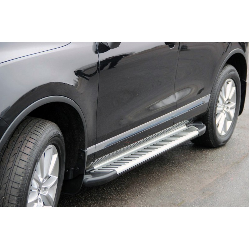 Бокові пороги Line (2 шт., алюміній) для Volkswagen Touareg 2002-2010 рр