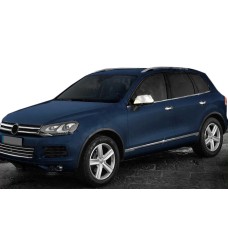 Нижній молдинг скла (6 шт, нерж) OmsaLine - Італійська нержавійка для Volkswagen Touareg 2010-2018 рр