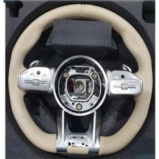Руль AMG 2018-Style (бежевый, 3pin) для Mercedes CLS C218 2011-2018 гг