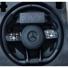 Руль AMG 2018-Style (Карбон -2025 черные кнопки, 3pin) для Mercedes E-class coupe C238