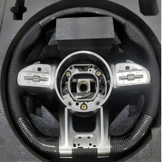 Руль AMG 2018-Style (Карбон -2025 серые кнопки, 3pin) для Mercedes A-сlass W176 2012-2018 гг