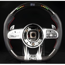Руль AMG 2018-Style (Карбон, LED, 3pin) для Mercedes A-сlass W176 2012-2018 гг