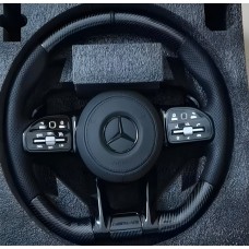Руль AMG 2018-Style (Карбон -2025 черные кнопки, 4pin) для Mercedes S-сlass W223
