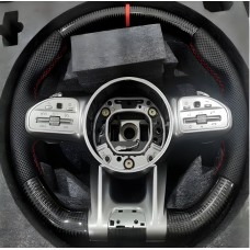 Руль AMG 2018-Style (Карбон -2025 красный, 4pin) для Mercedes EQA