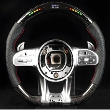 Руль AMG 2018-Style (Карбон, LED, 4pin) для Mercedes A-сlass W177 2018- гг