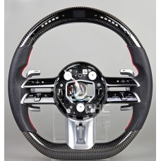Руль AMG 2021-Style (Карбон, LED, 3pin) для Mercedes GLC coupe C253