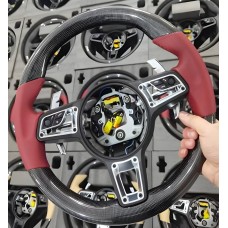 Руль (2010-2014, Карбон -2025 красный) для Porsche Cayenne